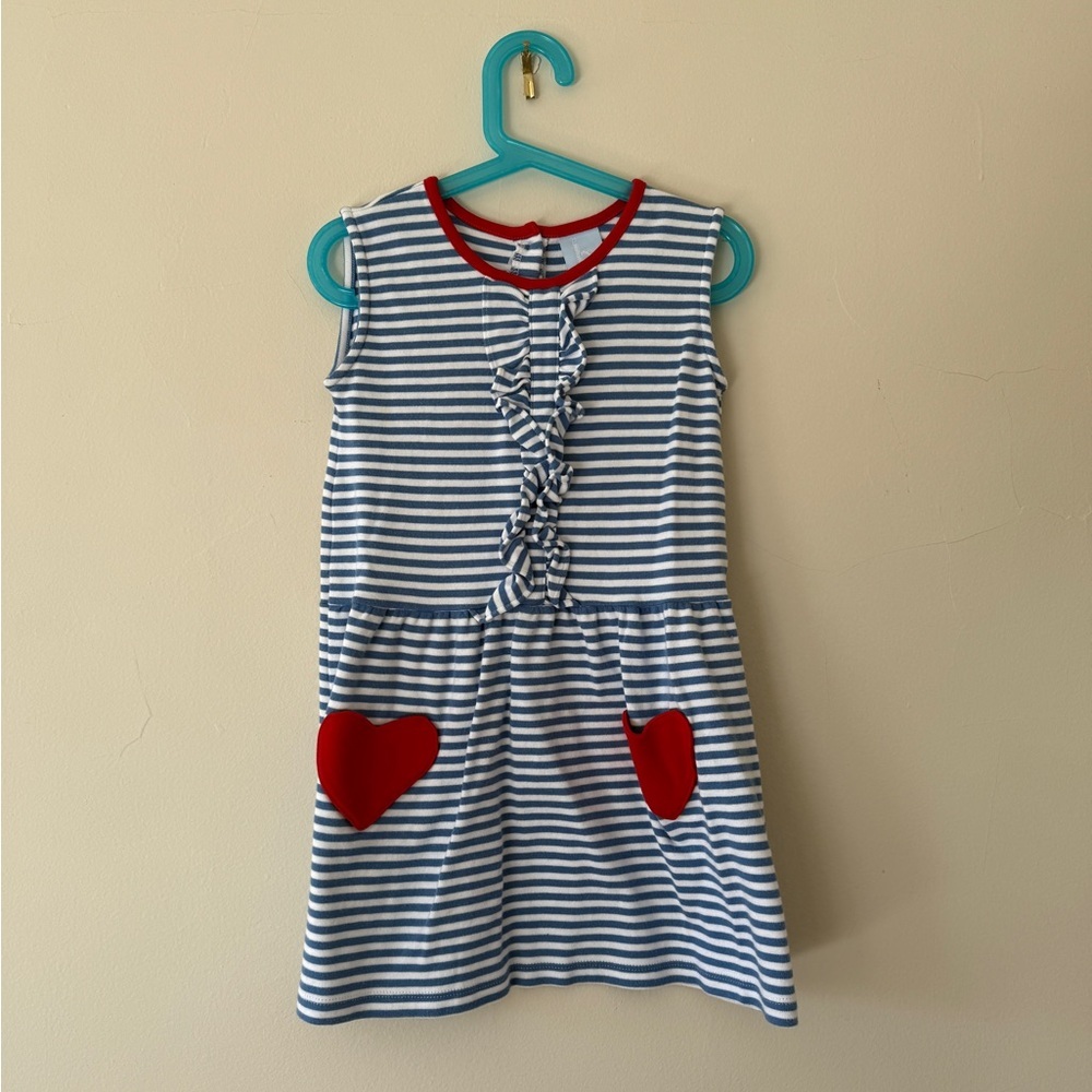 Bella Bliss Blue and White Sleeveless Sundress